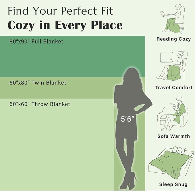 jinchan Boho 100% Cotton Muslin Queen Size 80x90 Inches Blanket Lightweight 4-Layer Quilted Soft Green and Beige Floral Throw Blanket Reversible Comfy Flower Rustic All Seasons Couch Bedroom Decor