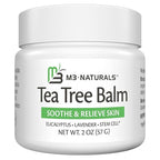 M3 Naturals Tea Tree Oil Foot Balm – Soothing Moisturizer for Dry, Cracked Feet & Nails | Hydrating & Nourishing Skin Care for Tired, Rough, and Calloused Feet | Refreshing 2 oz Balm