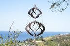 LimeHill Wind Spinner for Yard and Garden - Large Metal Windspinners for Outdoor Decorations (Silver Spherality)