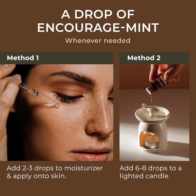 Gya Labs Spearmint Essential Oil for Diffuser & Skin - 0.34 Fl Oz - 100% Pure Natural Spearmint Oil for Facial, Hair, Massage, Aromatherapy & Candle Making Scent