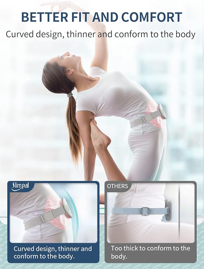 Slimpal Menstrual Heating Pad for Cramps, FSA HSA Eligible Approved, Portable Cordless Heating Pad for Period Pain Relief, Electric Heat Belt, Up to 8 Hours Constant Working, Gifts for Women Girl Grey