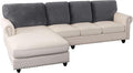 PrinceDeco Sectional Couch Covers Velvet Cushion Covers for Sectional Couch Washable Cushion Covers for Sectional Sofa Pet Friendly Sectional Sofa Slipcovers(1 Chaise Back+ 3 Sofa Back,Grey)