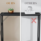 47.2'' Console Table, Skinny Entryway Table with Fast-Charging Station, Narrow Long Sofa Table, Behind Slim Couch Table for Entrance, Hallway, Living Room Decor ST-BK120-1