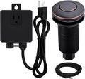 Garbage Disposal SinkTop Air Switch Kit with Long Button,Brass Made Cover,Oil Rubbed Bronze