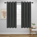Easy-Going Blackout Curtains for Bedroom, Solid Thermal Insulated Grommet and Noise Reduction Window Drapes, Room Darkening Curtains for Living Room, 2 Panels (52x46 in,Dark Gray)