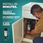 CuZn Under Sink Water Filter for Sink Faucet, 10K Gallons or 1 Year Filtration Life, Reduces PFAs, PFOS, Lead, Chlorine, Improves Taste of Tap Water, NSF/ANSI 42 & 372 Certified High Performance