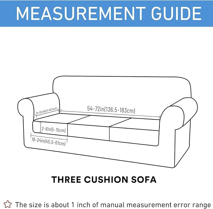 hyha Waterproof Couch Cushion Covers for Pets, Non Slip Sofa Seat Cover for Dogs Washable, Soft Thick Stretch Jacquard Fabric, Sofa Slipcovers with Elastic Bottom (3 Pieces, Beige)