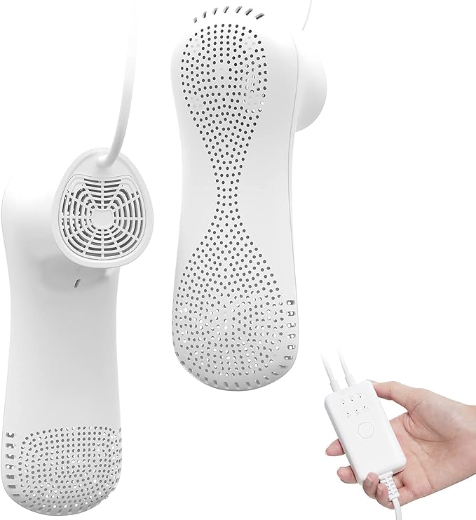 Shoe Dryer and Deodorizer with Timer - Shoes Boots Socks Gloves Dryer Warmer, Adult-Foot-Shaped | No Noise | Strong Wire | US Plug (PM20)
