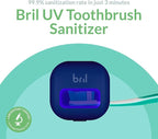 Bril UV-C Toothbrush Sanitizer and Holder, Portable Cleaner, Travel Cover, Magnetic Holder, and Rechargeable Case for Any Size Toothbrush, Navy