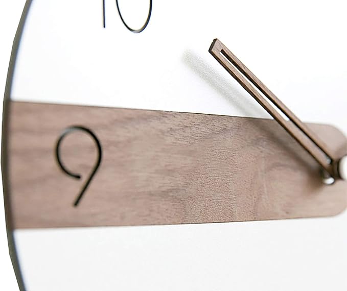 Stephanie Imports Modern Minimalist Exposed Wood Silent Wall Clock (Numerical)