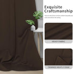 Easy-Going Blackout Curtains for Bedroom, Solid Thermal Insulated Grommet and Noise Reduction Window Drapes, Room Darkening Curtains for Living Room, 2 Panels(42x63 in, Dark Brown)