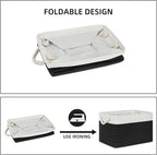 Bidtakay Black Storage Baskets for Shelves [3-pack] Collapsible Organizer Baskets for Laundry Storage 15 X 11 X 9.5 Inches Dog Toy Bins Fabric Storage Bins for Bedroom Home Storage
