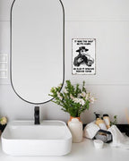 ALKB Halloween Bathroom Decor 8 x 12 Inch - Goth Plague Doctor Metal Tin Sign,Gothic Lovers Gifts,IT RUBS THE SOAP ON ITS HANDS