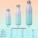 Insulated Water Bottles,25 oz Double Wall Stainless Steel Vacumm Metal Flask for Sports Travel,Lavender Green