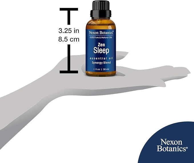 Zen Sleep Essential Oil Blend 30 ml - Lavender & Rosemary Relaxing Oil for Diffusers & Humidifiers - Calming Aromatherapy for Peaceful Sleep - Nexon Botanics