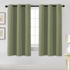 H.VERSAILTEX Blackout Curtains for Bedroom Thermal Insulated Room Darkening Living Room Curtains 63 Inch Long Grommet Privacy Protection Window Curtain Panels/Drapes for Nursery, 2 Panels, Sage