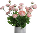 Artificial Silk Flowers Ranunculus Fake Flower,Suitable for Core Decorations,Weddings,Homes,Artistic Decorations,and Props (Pink)