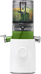 Nama J3 Compact Cold Press Juicer – Space Saving & Self Feeding for Hands-Free Operation – Lightweight, Portable Zero Waste Slow Masticating Juicer – Easy Cleanup & Assembly - White