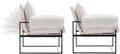 YISHENG Accent Chair with 6-Angle Adjustable Backrest, Chenille Fabric Living Room Chair Upholstered Lounge Chair, Modern Chair Cozy Reclining Chair for Reading Room, Set of 2 White