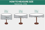 Surmente Black Tablecloth for Round Tables, 90-inch Round Table Cloths for Weddings, Banquets, or Restaurants