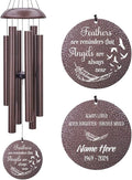 Personalized Wind Chimes for Loss of Loved One, Bereavement & in Memory Wind Chimes, Sympathy Gifts in Memory of Father, Mother, or a Loved One