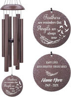 Personalized Wind Chimes for Loss of Loved One, Bereavement & in Memory Wind Chimes, Sympathy Gifts in Memory of Father, Mother, or a Loved One
