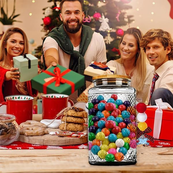 Large Glass Storage Jar, Glass Food Storage Containers with Bamboo Lid, Kitchen Containers Cereal Canisters Decorative Jar for Candy Snack Cookies Coffee Tea Nuts Airtight Glass Jars (Extra Large)