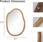 Irregular Mirror for Bathroom Vanity & Wall Decor - Asymmetrical Wall Mirror