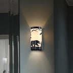 Wall Sconce Light,Bear Metal Cream Parchment Rustic Wall Sconces,Farmhouse E26 Base Black Matte Hallway Sconces Wall Lighting,Vintage Wall Mount Lamp,Wall Lights for Living Room,Bedroom,Porch