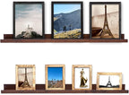 AZSKY 48 Inch Long Floating Shelves for Wall Large Picture Ledge Walnut Photo Ledge Wall Shelf Bookshelf for Home Decor Bathroom Kitchen Spice Rack Gallery Kids Book