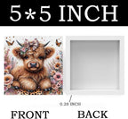 Highland Cow Baby Decor, Highland Cow Decor, Highland Cow Gifts for women, Highland Cow Nursery Decor, Gifts for Girls, Wooden Box Decor Sign for Home Farmhouse Office Living Room Table Shelf Tiered