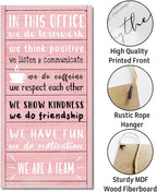 We Are A Team Office Signs Decor, In This Office Sign, Hanging Wood Sign Office Décor, Motivational Quotes Wall Décor, Office Wall Art, Human Resources Office Wall Décor, Team Gift, Gift for Leader F1