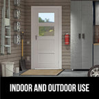 GORILLA GRIP 100% Waterproof All-Season WeatherMax Doormat US Designed Natural Rubber, Stain and Fade Resistant, Low Profile Indoor Outdoor Door Mats, Easy Clean Patio Mat, 23x35, Beige Diamond