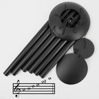 ASTARIN Outdoor Memorial Wind Chimes, 36 in with 6 Heavy Tubes, Deep Tone for Garden Hanging Decor, Sympathy Gifts. Black