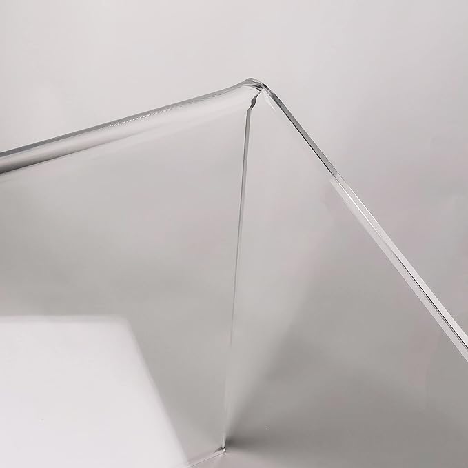 Acrylic Console Table, 37.5” L Thick Modern Entryway Table for Hallway, Living Room, Clear Acrylic Desk, 37.5” W x 29.25” H x 15.25” D, 220LBS Weight Capacity.