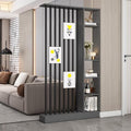 Wall Room Divider, Storage Cabinet Storage Display with Shelves, Modern Freestanding Wood Room Divider Screen, Wall Privacy Screens for Home Decorative (Grey,43.3" L x 9.5" W x 79.5" H)