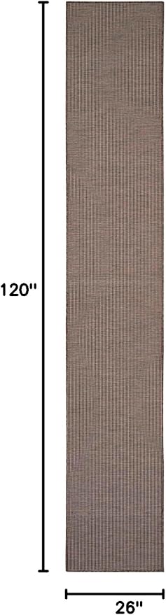 Nourison Home Positano 10' Runner Natural Fabric Modern Area Rug (10' Runner)
