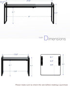 Nxconsu Cabinet Shelf Expandable Height Adjustable Organizer Riser for Kitchen Cabinet Pantry Cupboard Under Sink Countertop Organization Storage Space Saver Stackable Heavy Duty Metal Black XL