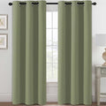 H.VERSAILTEX Blackout Curtains for Bedroom Thermal Insulated Room Darkening Living Room Curtains 84 Inch Long Grommet Privacy Protection Window Curtain Panels/Drapes for Nursery, 2 Panels, Sage