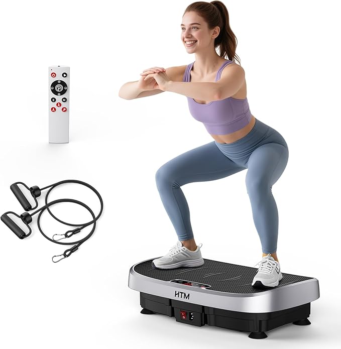 Vibration Plate Exercise Machine - 330lbs Weight Capacity, 120 Speed Levels, 5 Program Modes - Full Body Workout for Home Fitness, Toning & Wellness, LED Display, Low Noise Motor