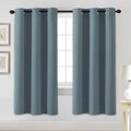 H.VERSAILTEX Blackout Curtains for Bedroom Thermal Insulated Room Darkening Living Room Curtains 72 Inch Long Grommet Privacy Protection Window Curtain Panels/Drapes for Nursery, 2 Panels,Stone Blue