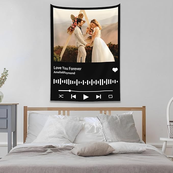 Custom Tapestry For Wall Bedroom Custom Backdrop Personalized Image Text Photo Customized Funny Tapestry Banners And Signs Song Vertical Tapestrys