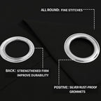 Easy-Going Blackout Curtains for Bedroom, Solid Thermal Insulated Grommet and Noise Reduction Window Drapes, Room Darkening Curtains for Living Room, 2 Panels (52x63 in,Black)