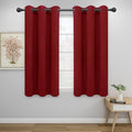 Easy-Going Blackout Curtains for Bedroom, Solid Thermal Insulated Grommet and Noise Reduction Window Drapes, Room Darkening Curtains for Living Room, 2 Panels (42x54 in, Christmas Red)