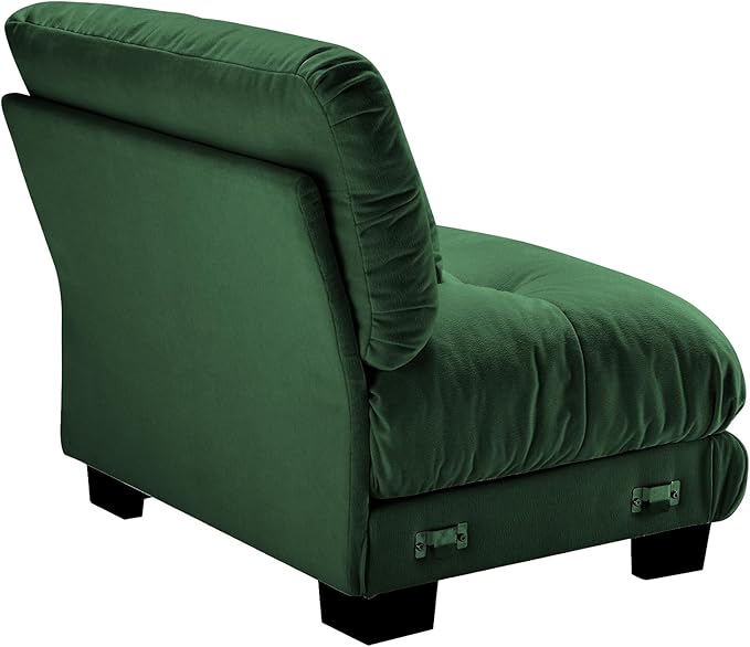 Armless Sofa W/1 Pillow - Green