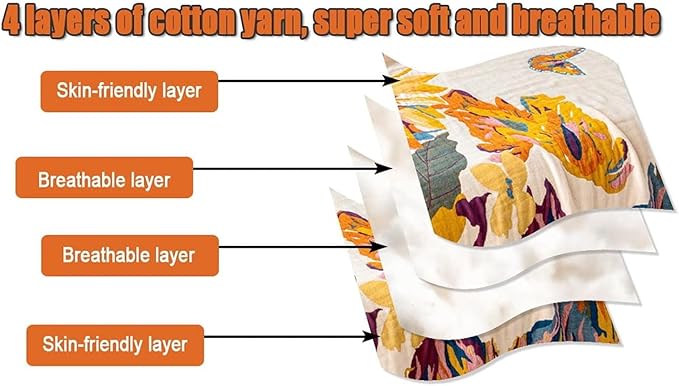 MSGKV Boho Throw Blanket King Size Warm Blanket for Couch and Sofa Blankets Cover for Living Room Blanket Throw Blanket Summer Cozy Bed Quilt(D-Flower and Butterfly, 108" x 90"(King))