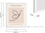 Poster Master Vintage Poster - Retro One Line Butterfly Drawing Print - Butterfly Line Art - Minimal Gift for Him, Her, Animal Lover - Abstract Decor for Home, Office, 8x10 White Framed