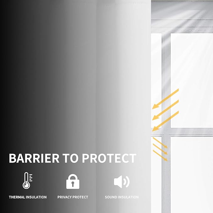 Easy-Going Blackout Curtains for Bedroom, Solid Thermal Insulated Grommet and Noise Reduction Window Drapes, Room Darkening Curtains for Living Room, 2 Panels (52x108 in,White)