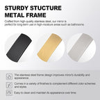 ANDY STAR Oval Mirrors for Bathroom, 30x48’’ Black Oval Mirror for Bathroom, Oblong Mirrors with Black Metal Frame Pill Shaped Mirror Wall Mounted Horizontal or Vertical