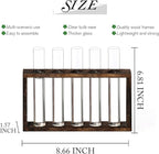 XXXFLOWER Wall Hanging Terrarium Planter with 5 Test Tubes,Wall Planters for Indoor Plants,Plant Lover Gifts for Women Garden Office Decoration